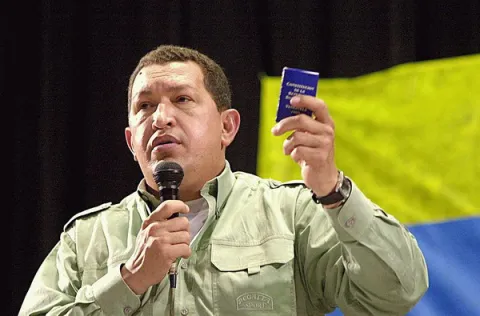 Hugo Chávez in Porto Alegre, Brazil. Jan/26/2003, Фото: Victor Soares, Agência Brasil