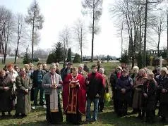 Панахида на могилі жертв масового вбивства в Малковичах біля Перемишля
