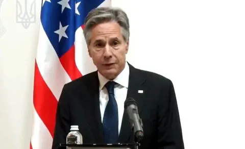 Держсекретар США Ентоні Блінкен. Скріншот відео виступу