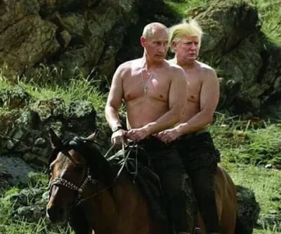 Путін і Трамп (гумористичний колаж)