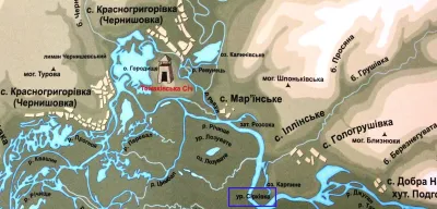 Карта Великий Луг Запорозький у ХІХ столітті
