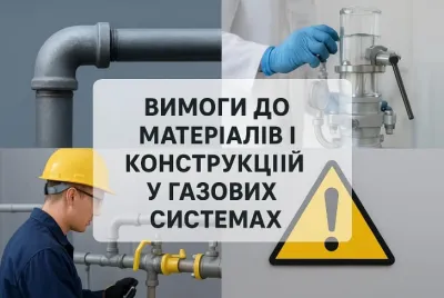 Вимоги до матеріалів та конструкцій для безпечного використання в газових системах
