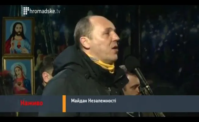 Комендант самооборони Майдану Андрій Парубій, 22.02.2014