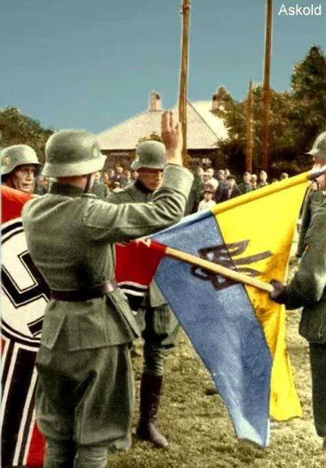 Присяга вояків куреня УВВ. Міус -фронт, 1943, Донбас.