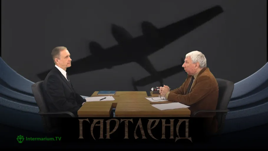 Ігор Каганець і Володимир Федько в студії Intermarium.TV під час запису програми про Рудольфа Гесса