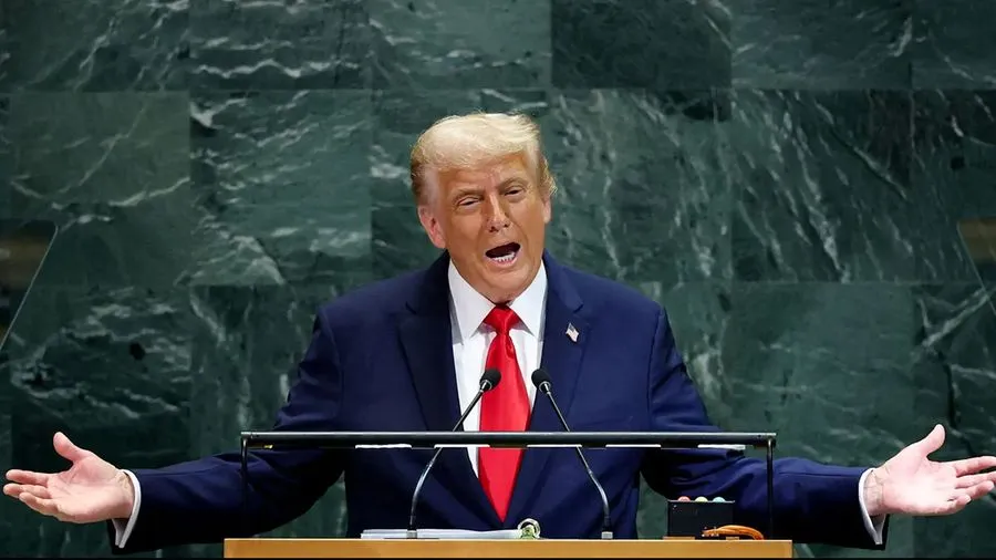 Президент США Дональд Трамп виступає на 80-й Генеральній Асамблеї ООН